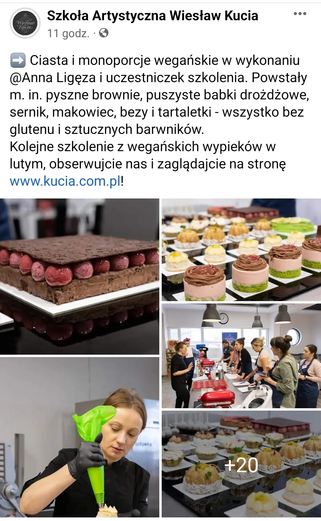 Fotorelacja ze szkolenia - Ciasta i monoporcje wegańskie - trenerka Anna Ligęza