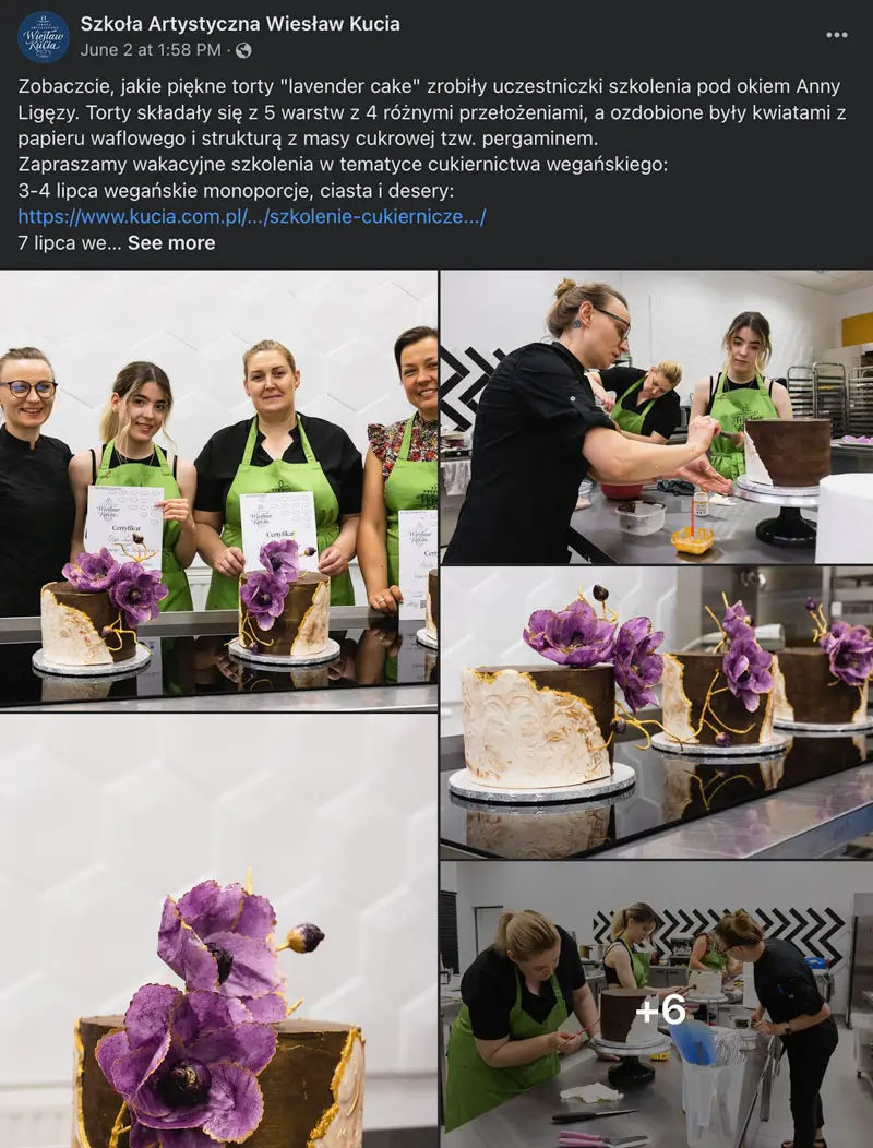 Lavender Cake - fotorelacja ze szkolenia Anny Liegzy w Szkole Artystycznej Wiesława Kuci